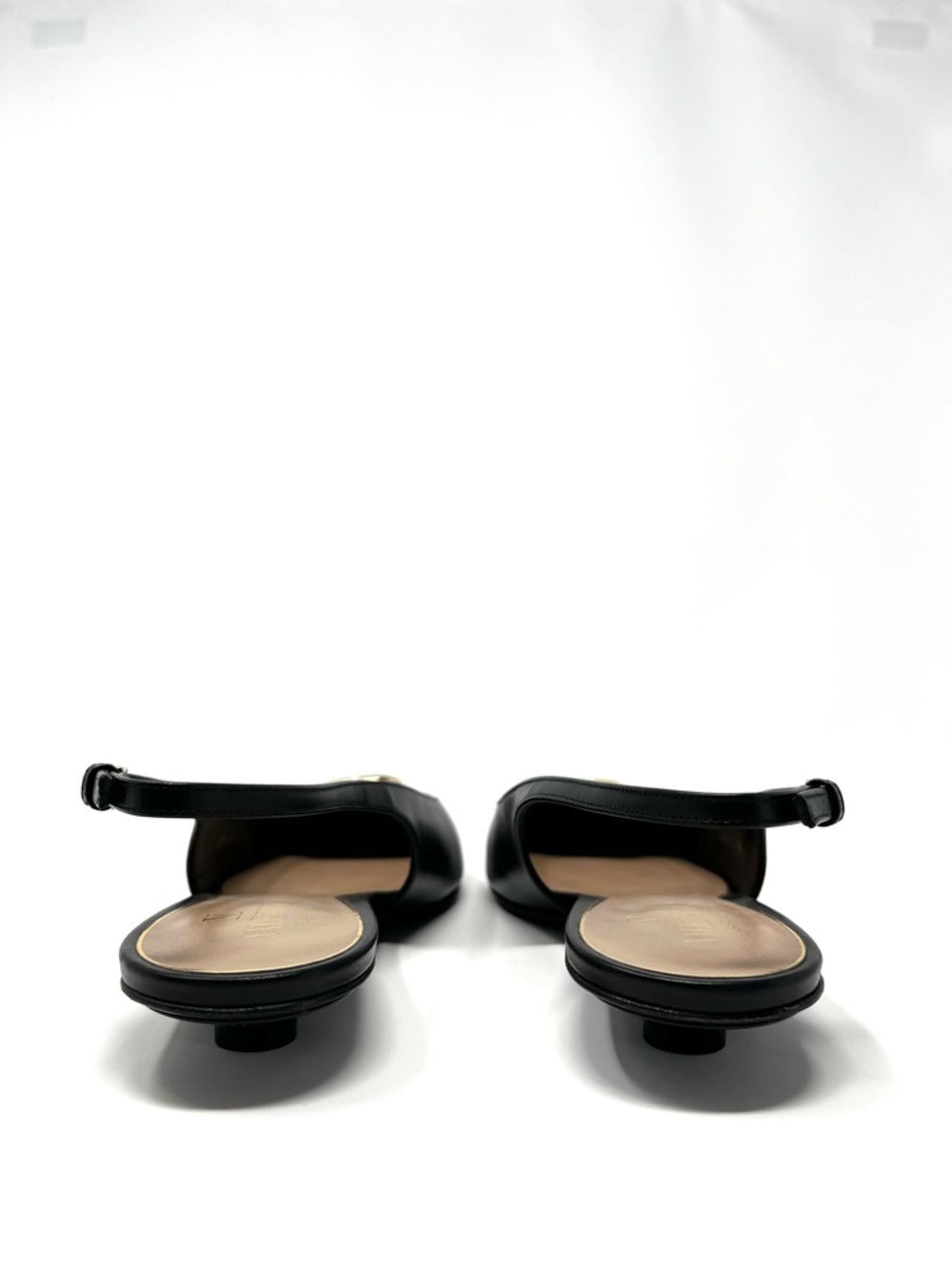 NEW NWT Valentino Garavani Black VLogo Slingback Ballerina Pointed Toe Flats 40 - Picture 5 of 11